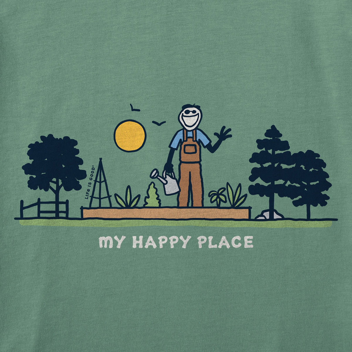 Men's My Happy Place Jake Garden Short Sleeve Crusher Tee product image 2