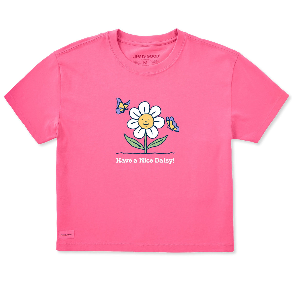Women's Have a Nice Daisy Butterflies Short Sleeve Crusher product image 1