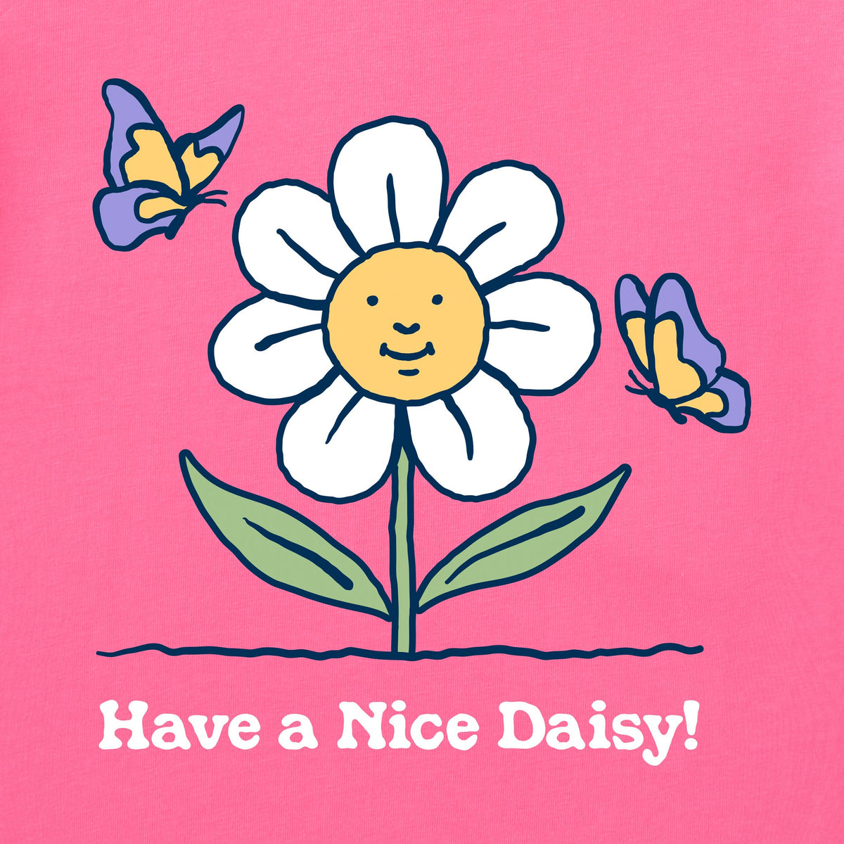 Women's Have a Nice Daisy Butterflies Short Sleeve Crusher product image 2