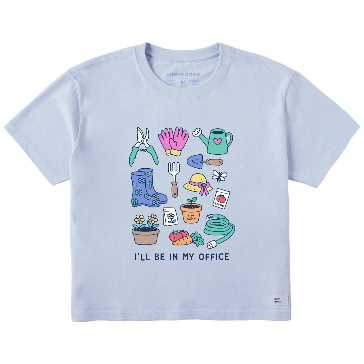 Women's I'll Be in My Office Gardening Short Sleeve Crusher Boxy Tee