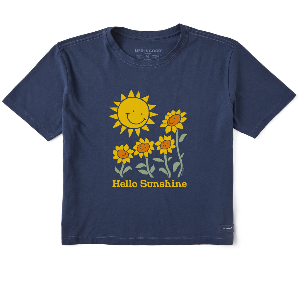 Women's Hello Sunshine Sunflowers Short Sleeve Crusher Boxy product image 1