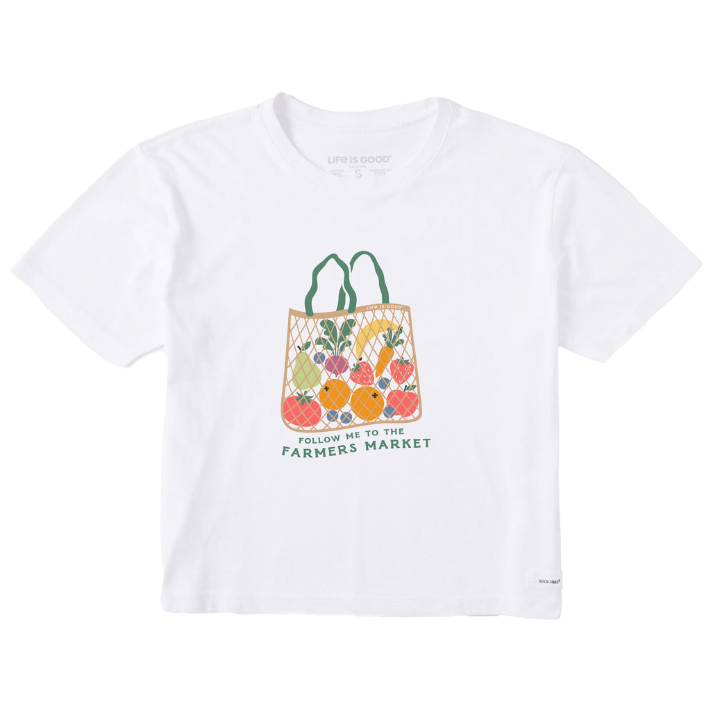 Women's Follow Me to the Farmers Market Short Sleeve Crusher Boxy Tee
