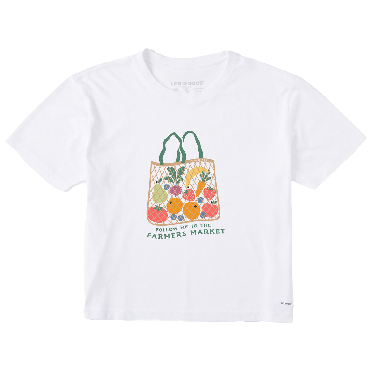 Women's Follow Me to the Farmers Market Short Sleeve Crusher Boxy Tee