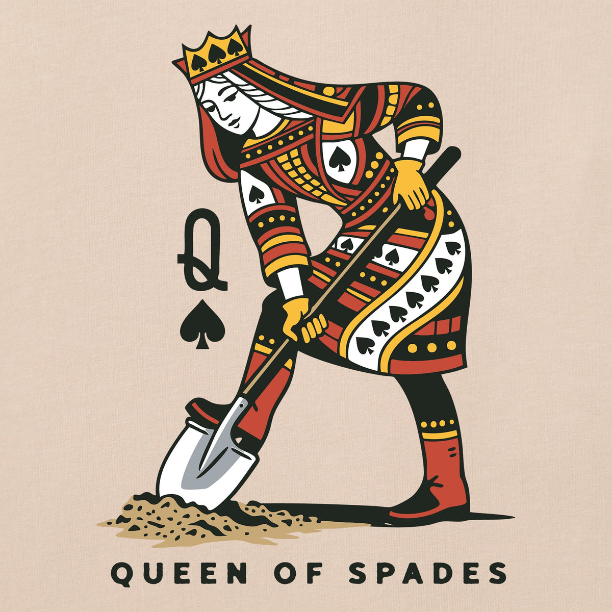 Women's Queen of Spades Short Sleeve Crusher Boxy Tee product image 2