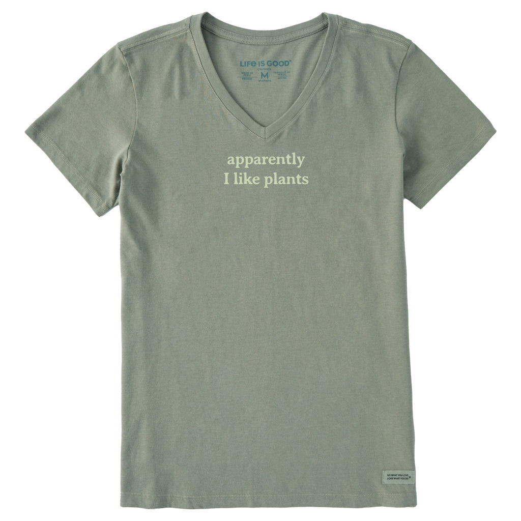 Women's Apparently I Like Plants Short Sleeve Crusher Vee product image 1