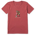 Women's Queen of Spades Short Sleeve Crusher Vee product image 1