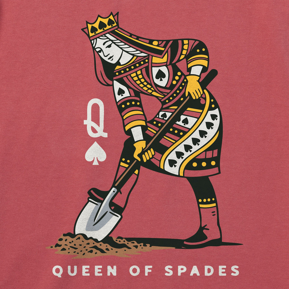 Women's Queen of Spades Short Sleeve Crusher Vee product image 2