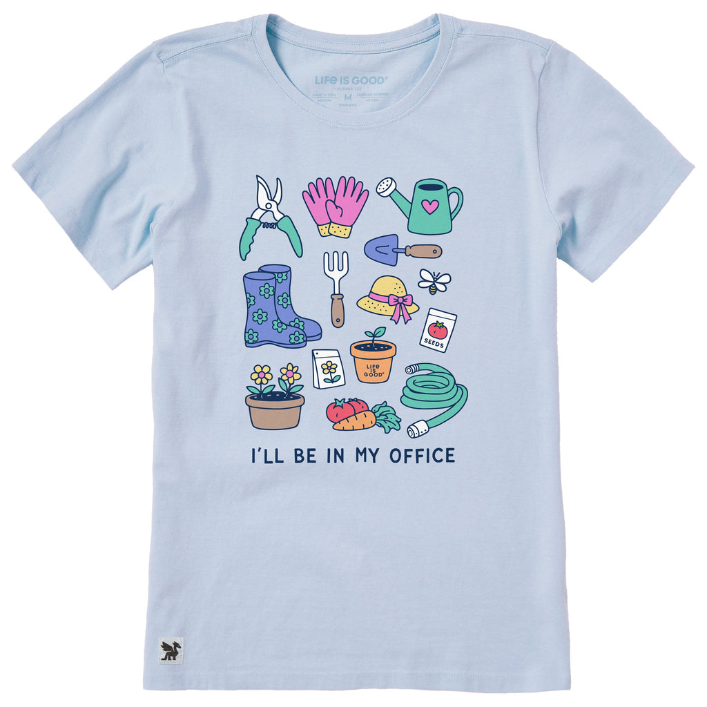 Women's I'll Be in My Office Gardening Short Sleeve Crusher Tee