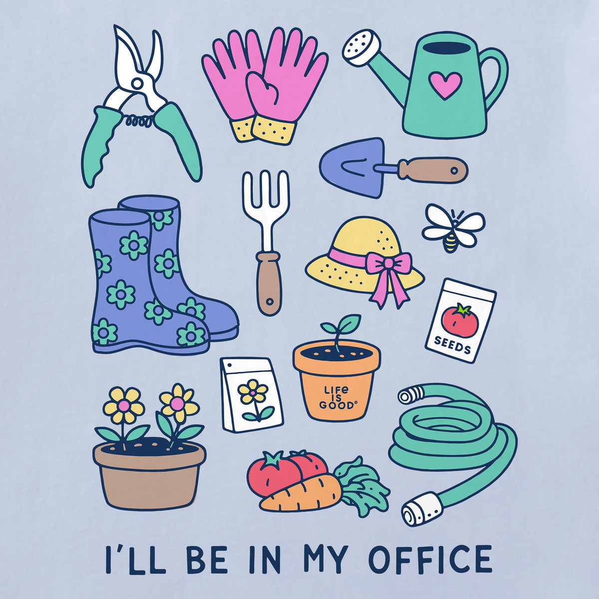 Women's I'll Be in My Office Gardening Short Sleeve Crusher Tee