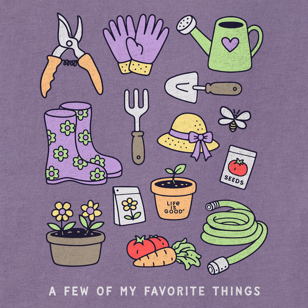 Women's A Few of My Favorite Gardening Things Short Sleeve Crusher Tee