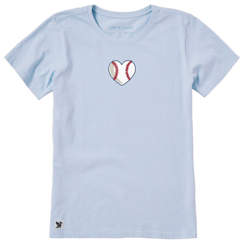 Women's Baseball Heart Short Sleeve Crusher Tee product image 1