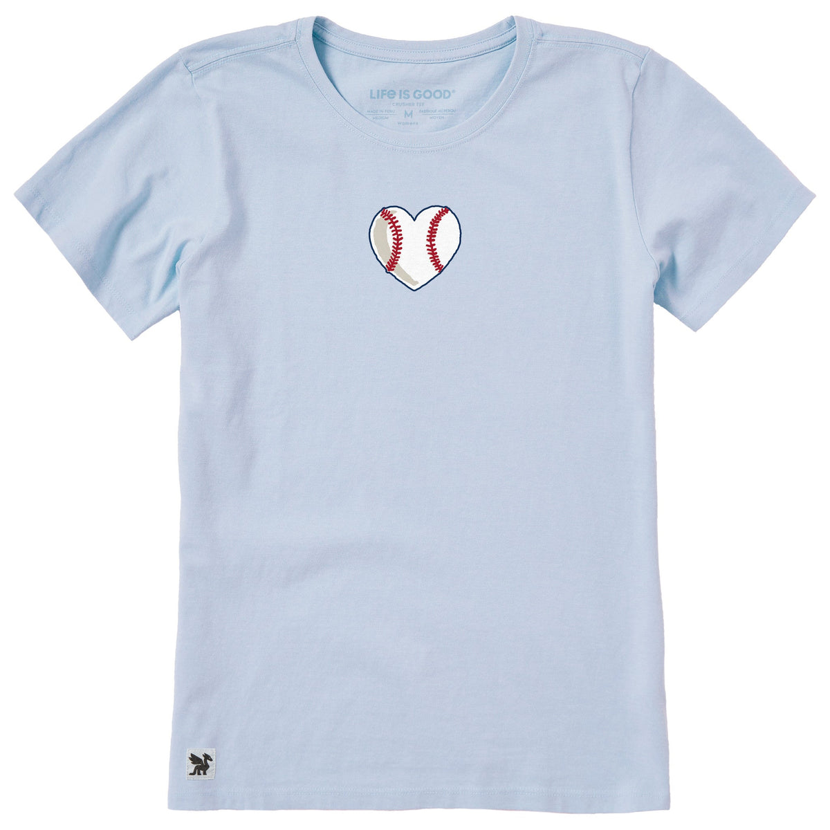 Women's Baseball Heart Short Sleeve Crusher Tee product image 1