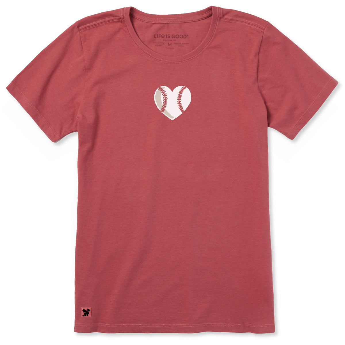 Women's Baseball Heart Short Sleeve Crusher Tee product image 3