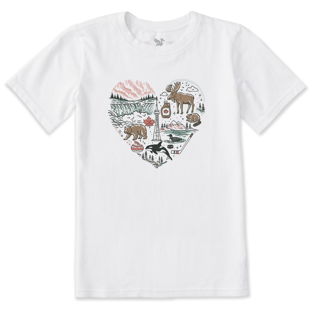 Kids Canadian Heart Short Sleeve Crusher Tee product image 1