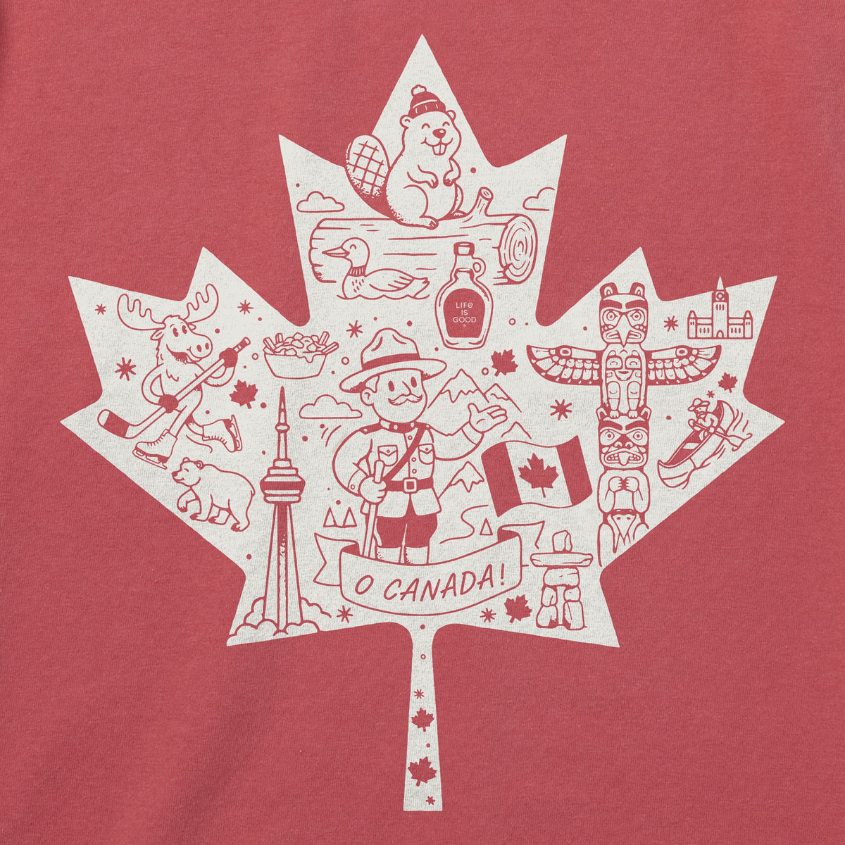 Men's Canada Maple Medley Short Sleeve Crusher Tee product image 2