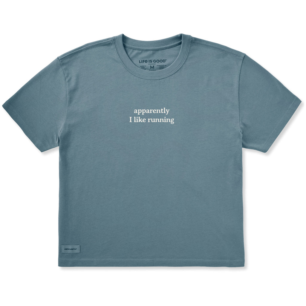 Women's Apparently I Like Running Short Sleeve Crusher Boxy product image 1