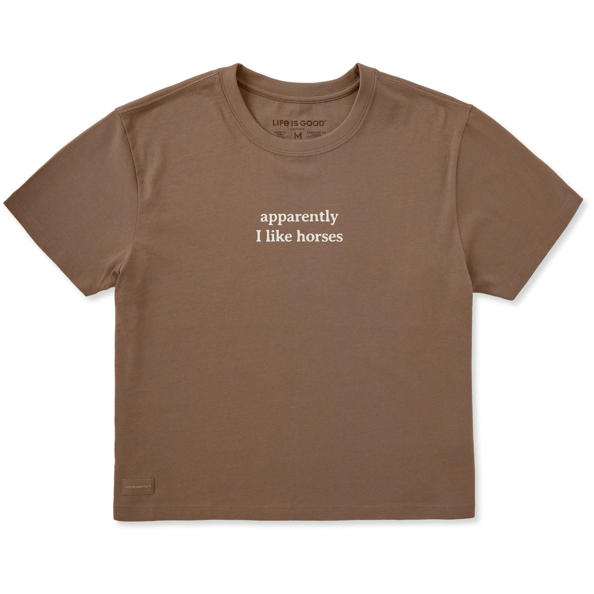 Women's Apparently I Like Horses Short Sleeve Crusher Boxy product image 1