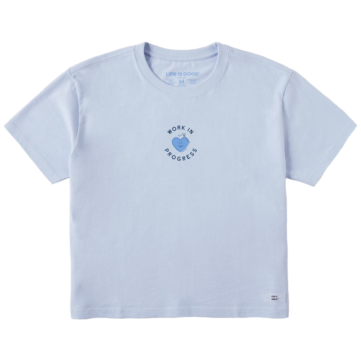 Women's Work in Progress Heart Short Sleeve Crusher Boxy Tee product image 1