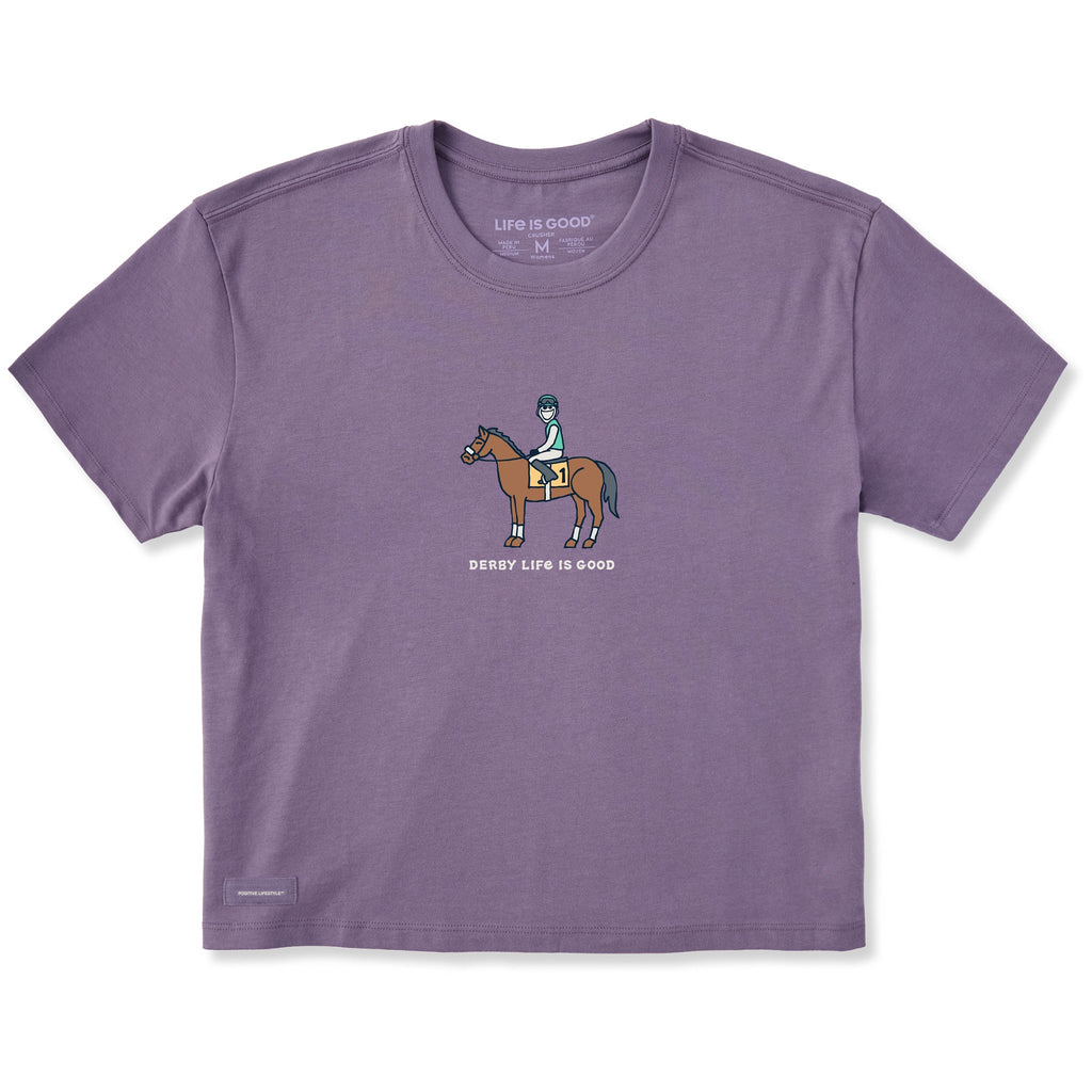 Women's Derby Life is Good Short Sleeve Crusher Boxy Tee product image 1