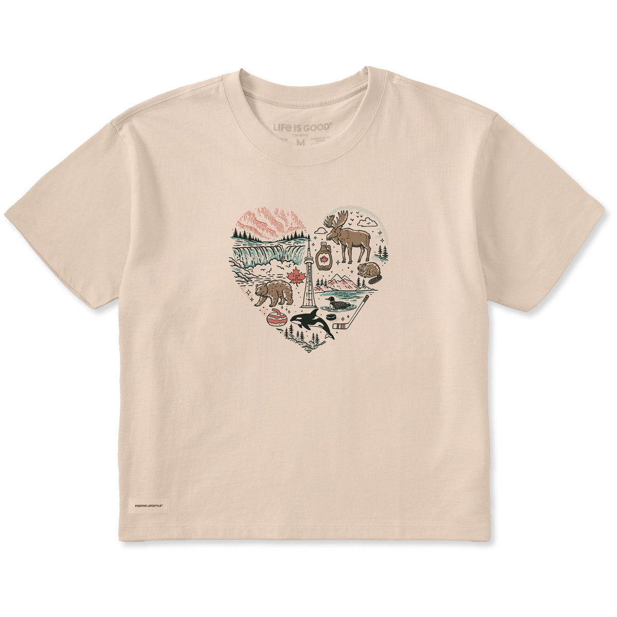 Women's Canadian Heart Short Sleeve Crusher Boxy Tee product image 1