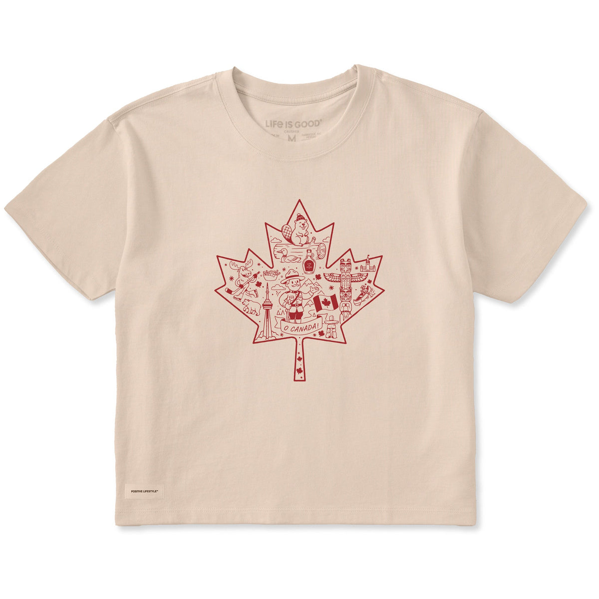 Women's Canada Maple Medley Short Sleeve Crusher Boxy Tee product image 1
