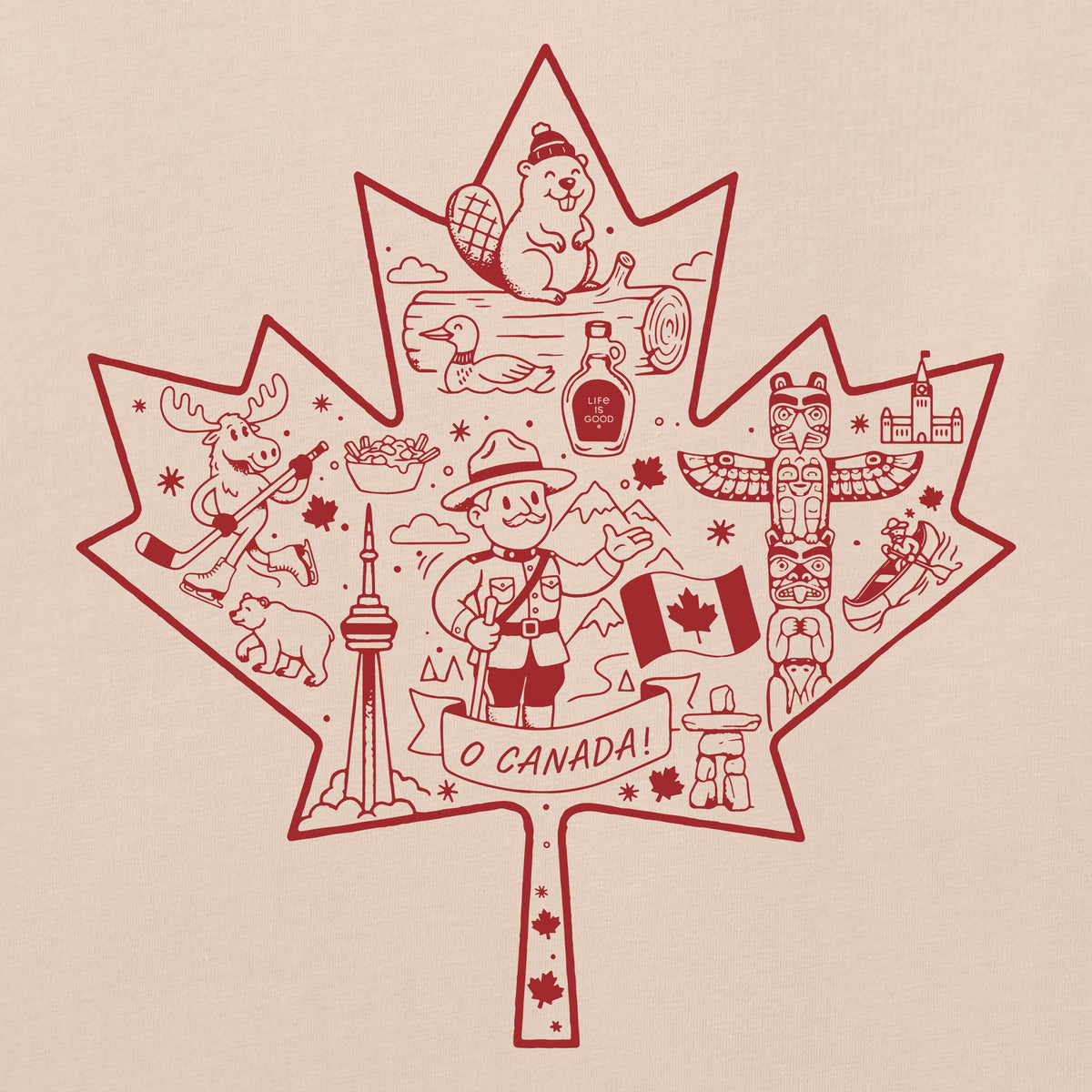 Women's Canada Maple Medley Short Sleeve Crusher Boxy Tee product image 2