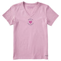 Women's Work in Progress Heart Short Sleeve Crusher Vee product image 1