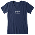Women's human being Short Sleeve Crusher Vee product image 1