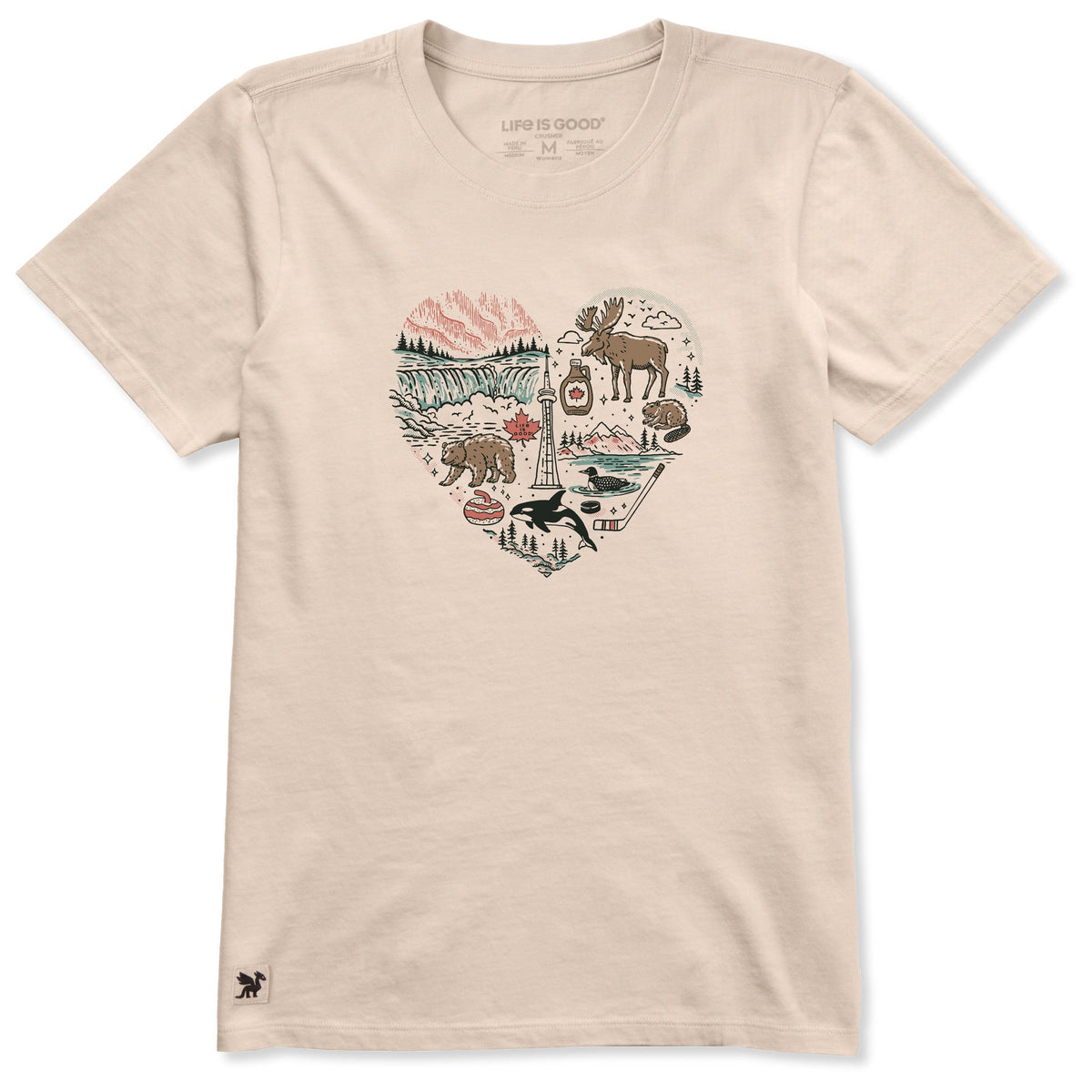 Women's Canadian Heart Short Sleeve Crusher Tee product image 1