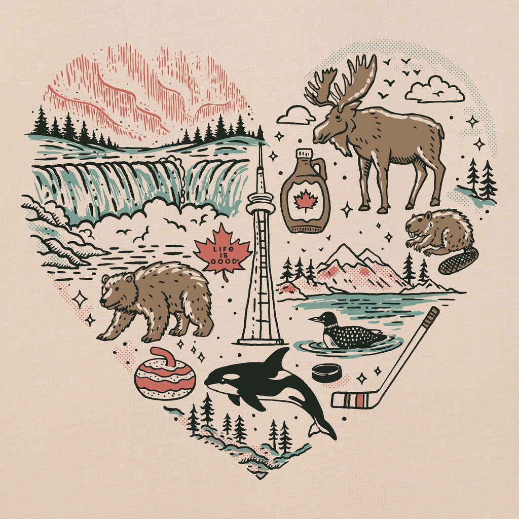 Women's Canadian Heart Short Sleeve Crusher Tee product image 2