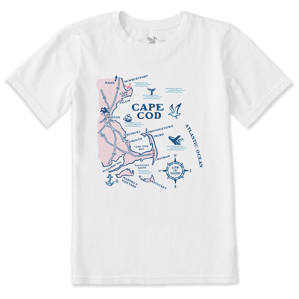 Kids Cape Cod Map Short Sleeve Crusher Tee product image 1