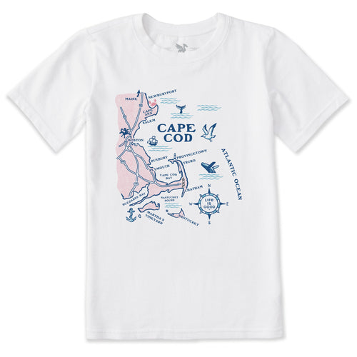 Kids Cape Cod Map Short Sleeve Crusher Tee product image 1