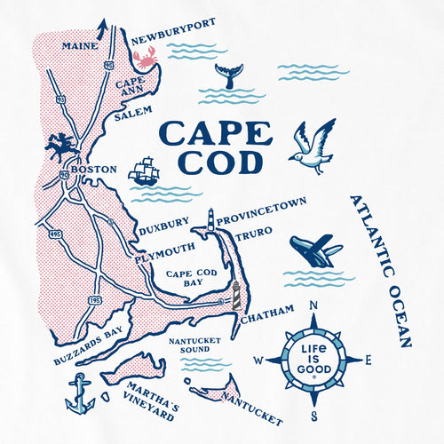 Kids Cape Cod Map Short Sleeve Crusher Tee product image 2