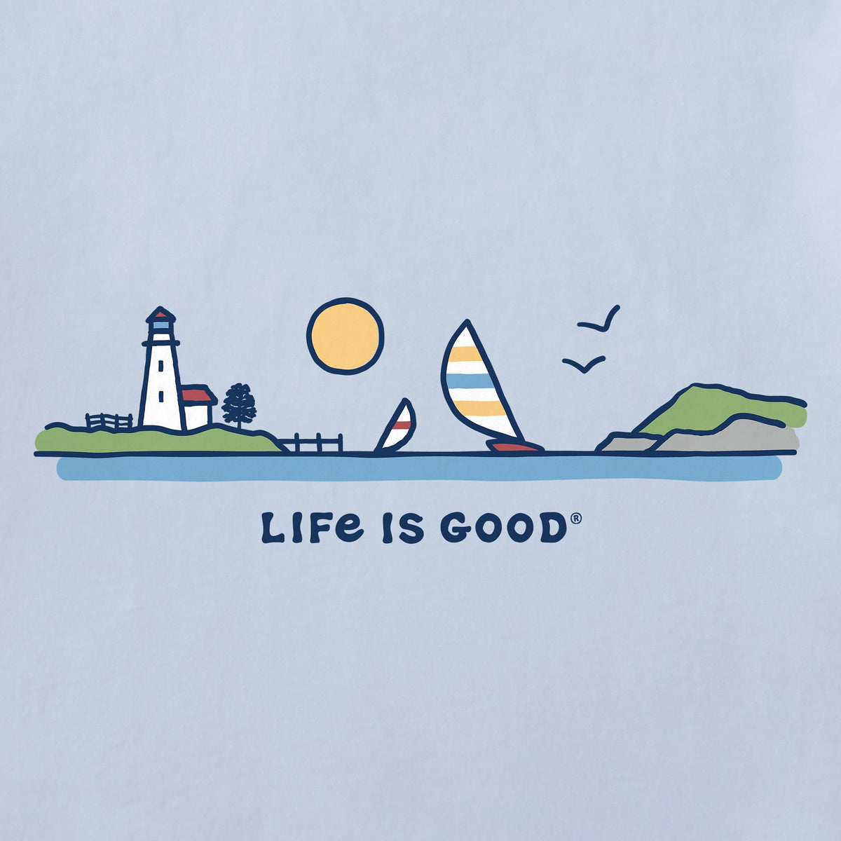 Men's Sailboat Lighthouse Vista Short Sleeve Crusher Tee product image 2