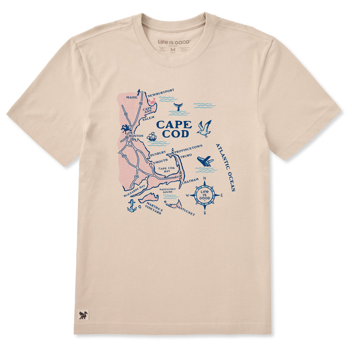 Men's Cape Cod Map Short Sleeve Crusher Tee product image 1