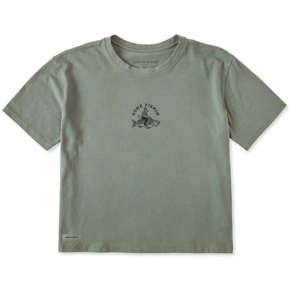 Women's Gone Fishin Sailor Short Sleeve Crusher Boxy Tee product image 1