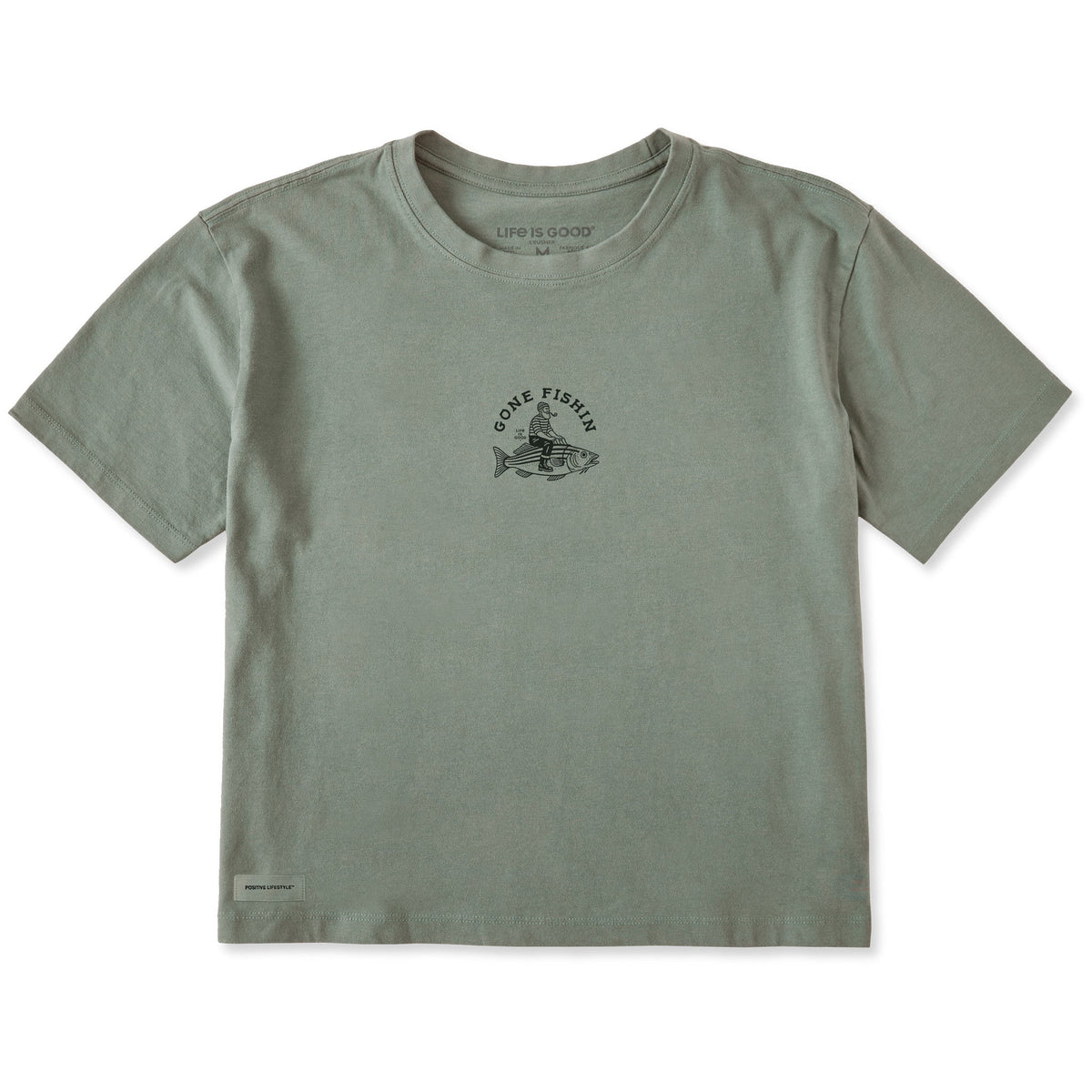 Women's Gone Fishin Sailor Short Sleeve Crusher Boxy Tee product image 1