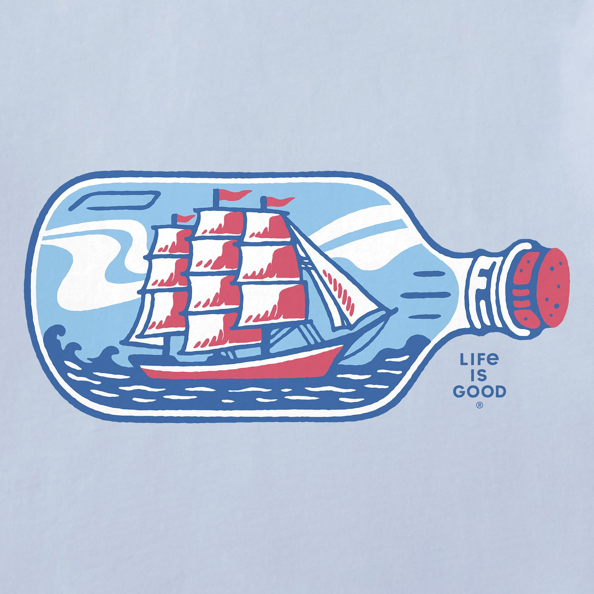 Women's Lil' Ship in a Bottle Short Sleeve Crusher Boxy Tee product image 2