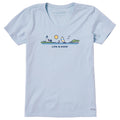 Women's Sailboat Lighthouse Vista Short Sleeve Crusher Vee product image 1