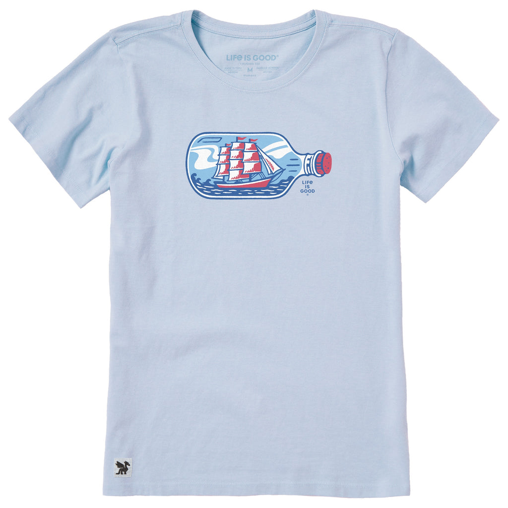 Women's Lil' Ship in a Bottle Short Sleeve Crusher Tee product image 1