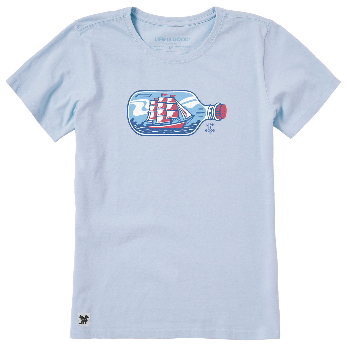 Women's Lil' Ship in a Bottle Short Sleeve Crusher Tee product image 1