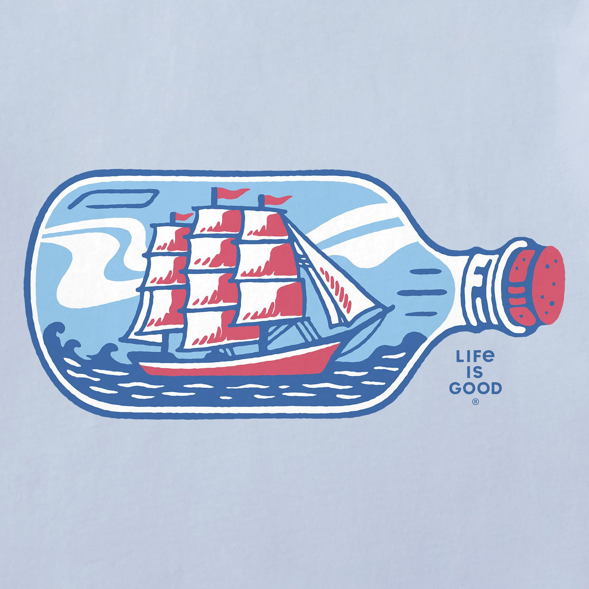 Women's Lil' Ship in a Bottle Short Sleeve Crusher Tee product image 2