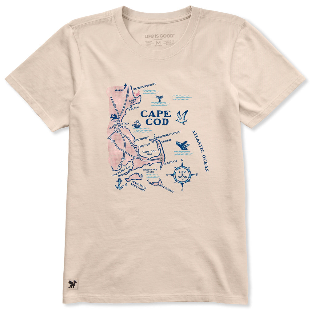 Women's Cape Cod Map Short Sleeve Crusher Tee product image 1