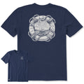 Men's Life is Good Sailing Ring Short Sleeve Crusher Tee