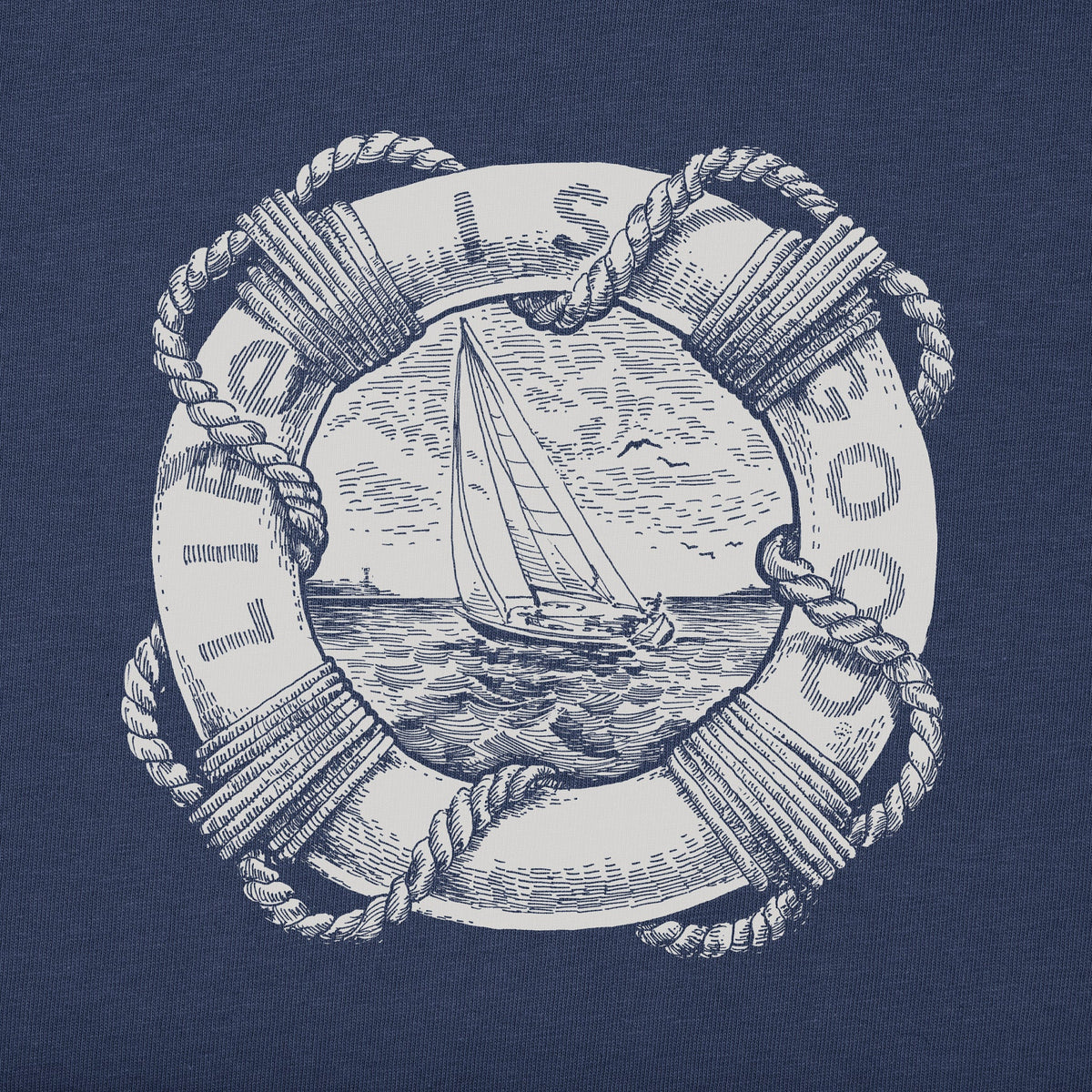 Men's Life is Good Sailing Ring Short Sleeve Crusher Tee