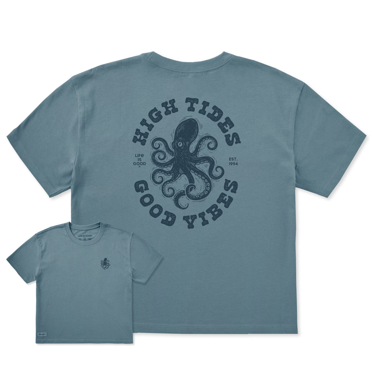 Women's High Tides Good Vibes Short Sleeve Crusher Boxy Tee product image 1