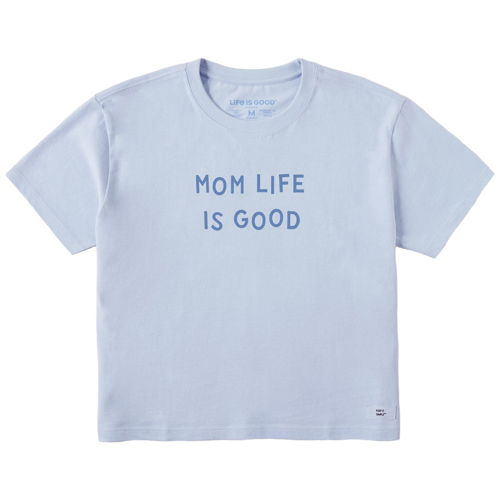 Women's Mom Life is Good Jumble Short Sleeve Crusher Boxy product image 1