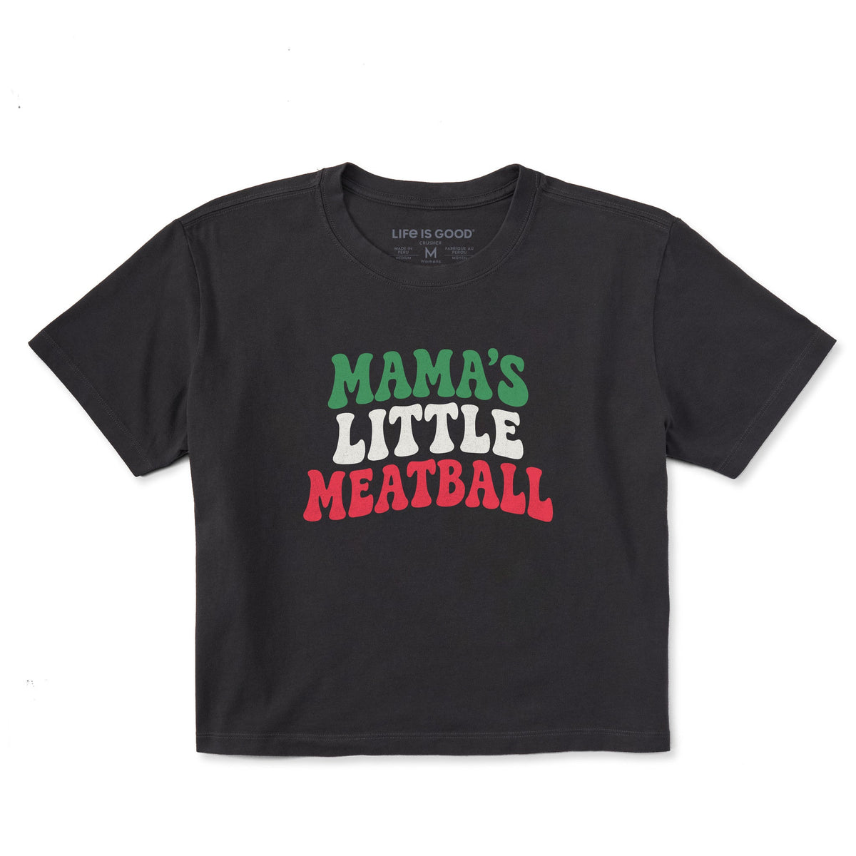 Women's Mama's Little Meatball Short Sleeve Crusher Boxy Tee product image 1