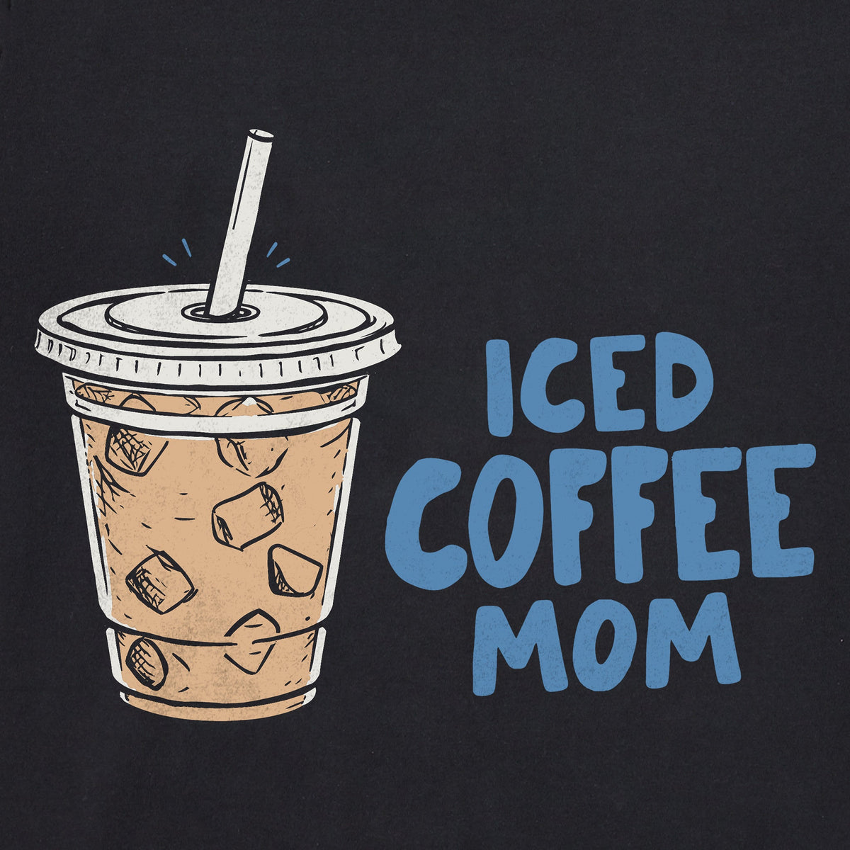 Women's Iced Coffee Mom Short Sleeve Crusher Boxy Tee