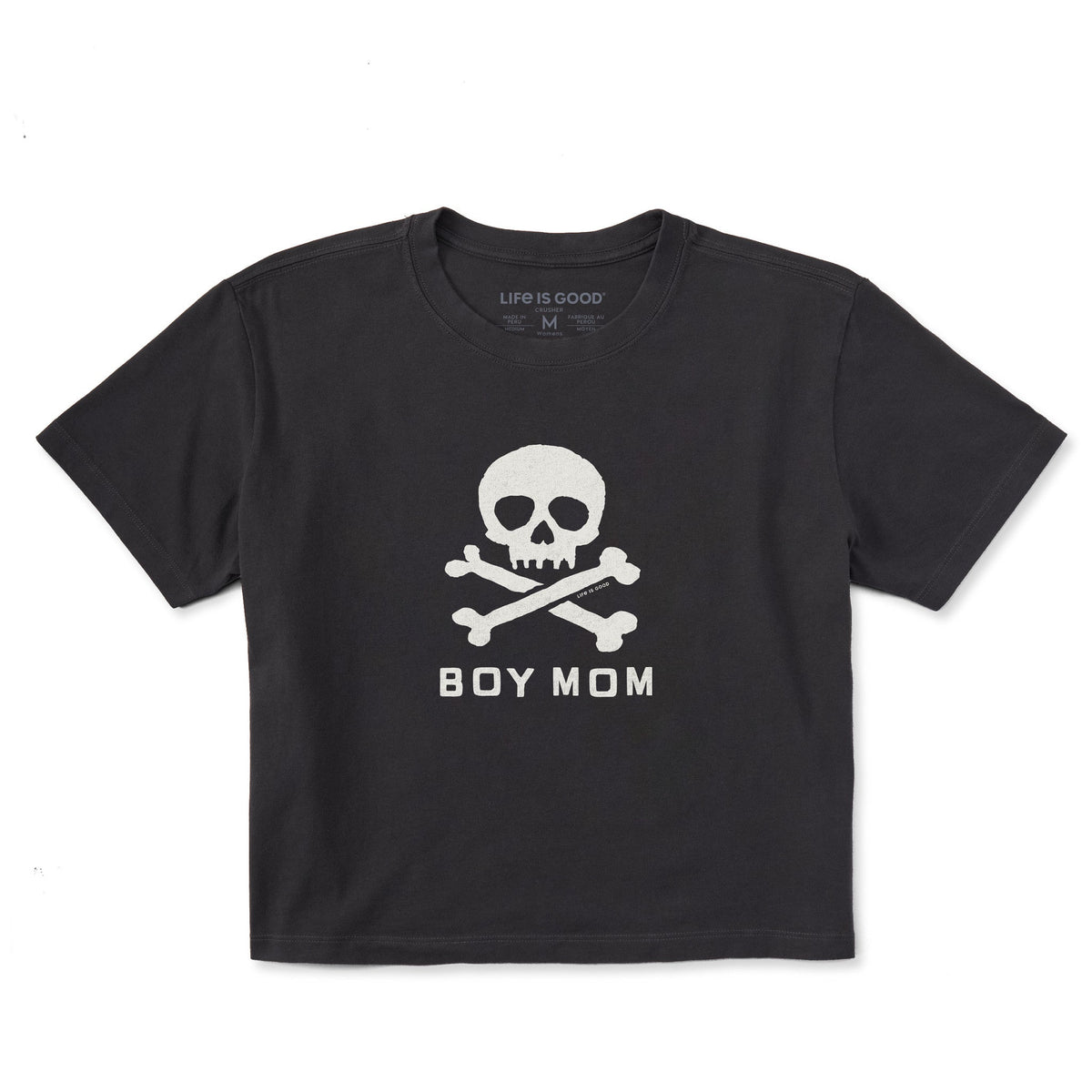 Women's Boy Mom Skull Short Sleeve Crusher Boxy Tee product image 1